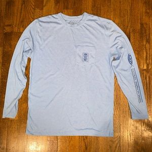 NWOT Mens Aftco blue long sleeve tee-size small